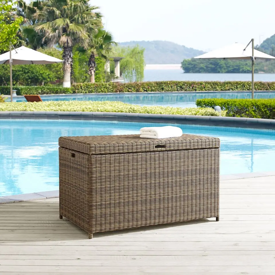 CO7305-WB Bradenton Brown Wicker Patio Storage Bin-3