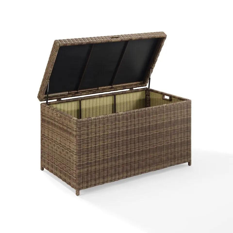 CO7305-WB Bradenton Brown Wicker Patio Storage Bin-5