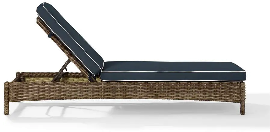 KO70070WB-NV Bradenton Navy and Wicker Patio Chaise Lounge-5