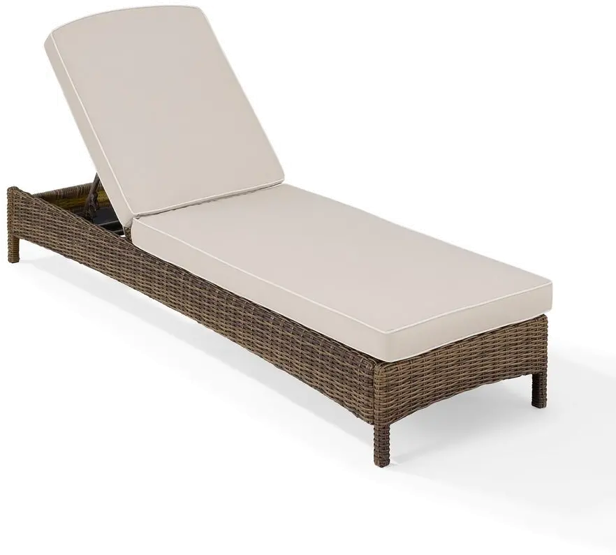 KO70070WB-SA Bradenton Sand and Wicker Patio Chaise Lounge-2