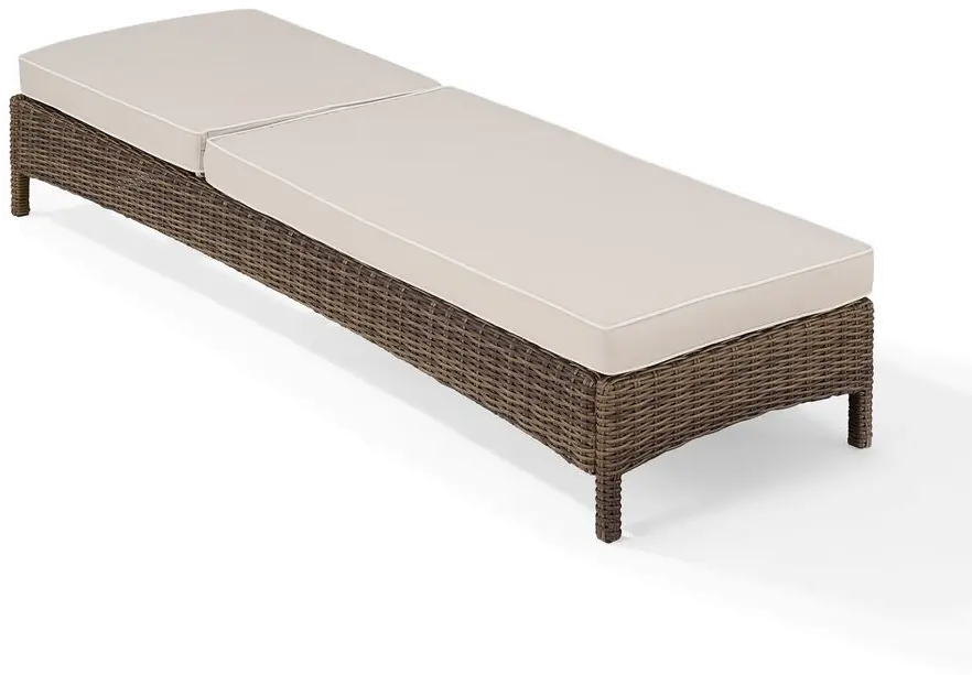 KO70070WB-SA Bradenton Sand and Wicker Patio Chaise Lounge-3