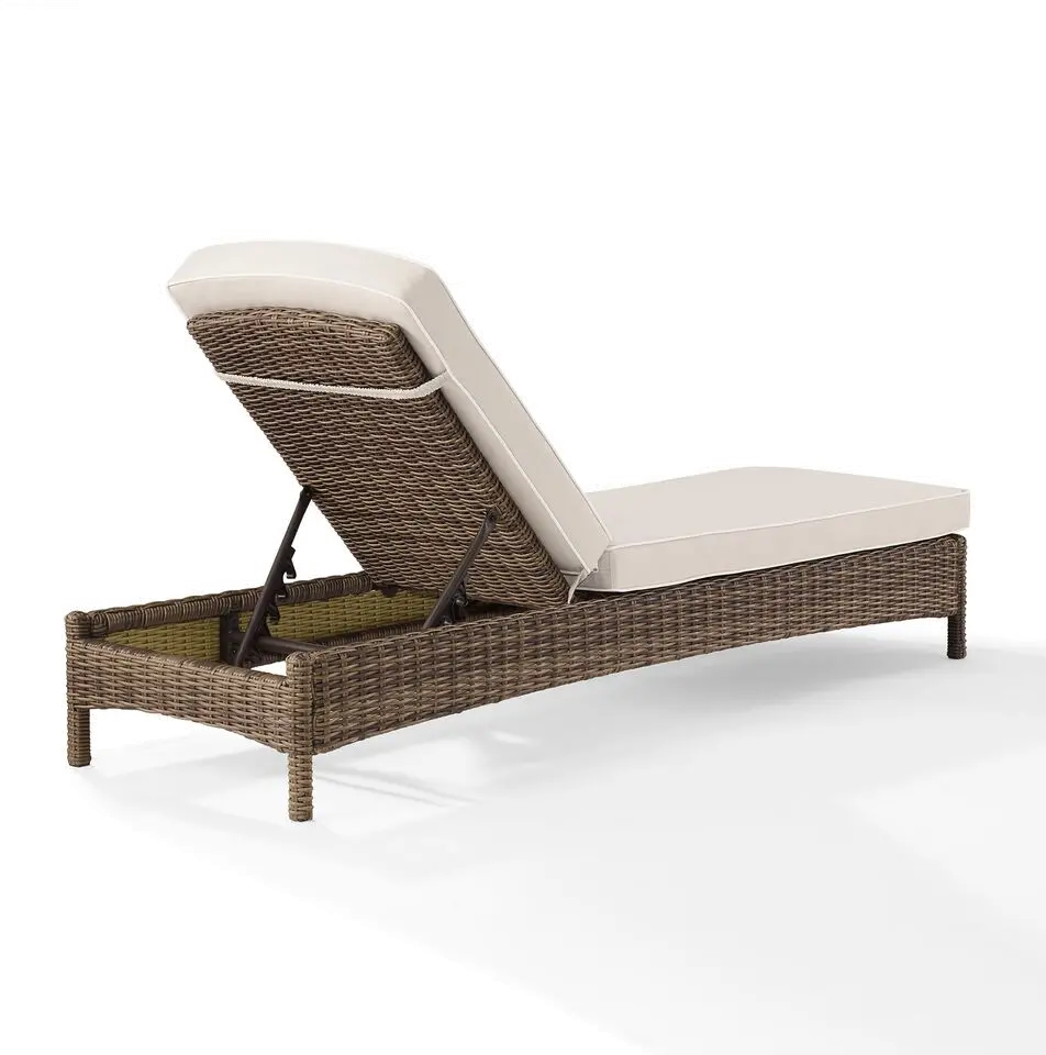 KO70070WB-SA Bradenton Sand and Wicker Patio Chaise Lounge-6