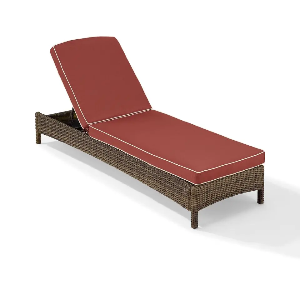 KO70070WB-SG Bradenton Sangria and Wicker Patio Chaise Lounge-1