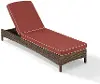 KO70070WB-SG Bradenton Sangria and Wicker Patio Chaise Lounge