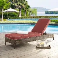 KO70070WB-SG Bradenton Sangria and Wicker Patio Chaise Lounge
