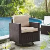 KO70094BR-SA Palm Harbor Beige and Wicker Patio Swivel Armchair