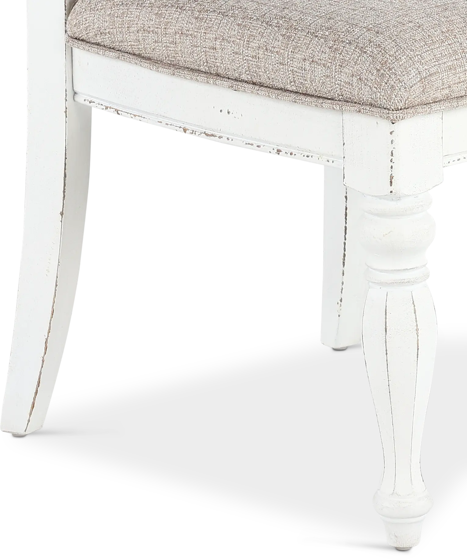 244-C2501S Magnolia Manor Antique White Upholstered Dining Chair-1
