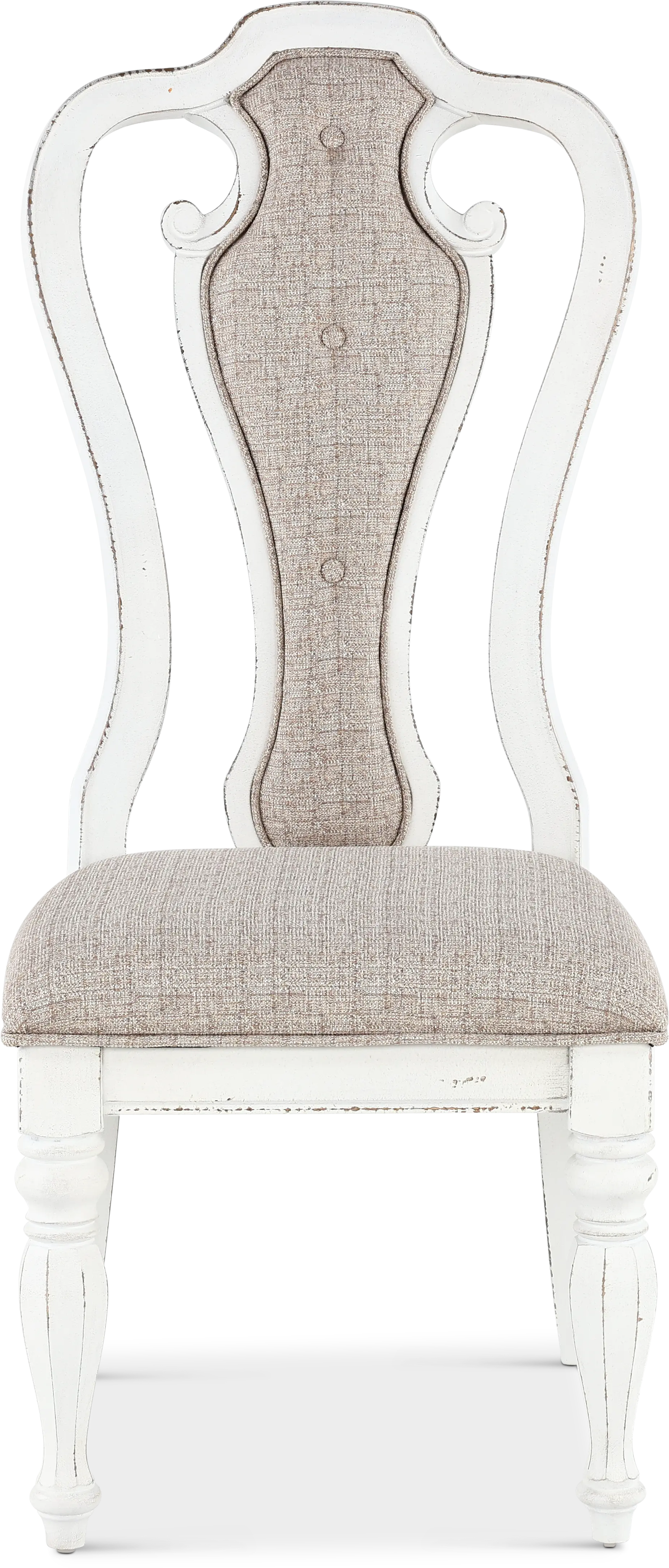 244-C2501S Magnolia Manor Antique White Upholstered Dining Chair-3