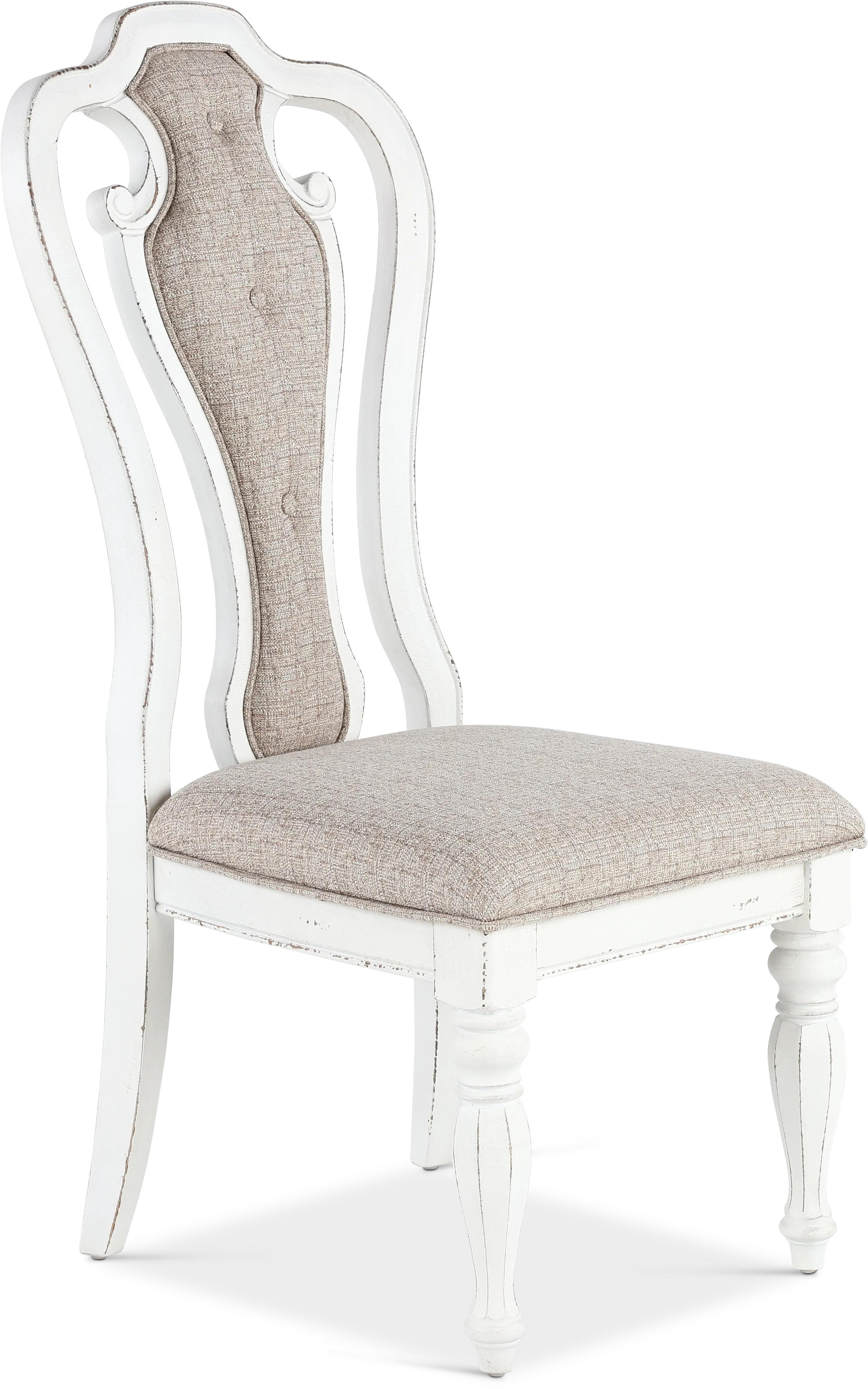 244-C2501S Magnolia Manor Antique White Upholstered Dining Chair-5