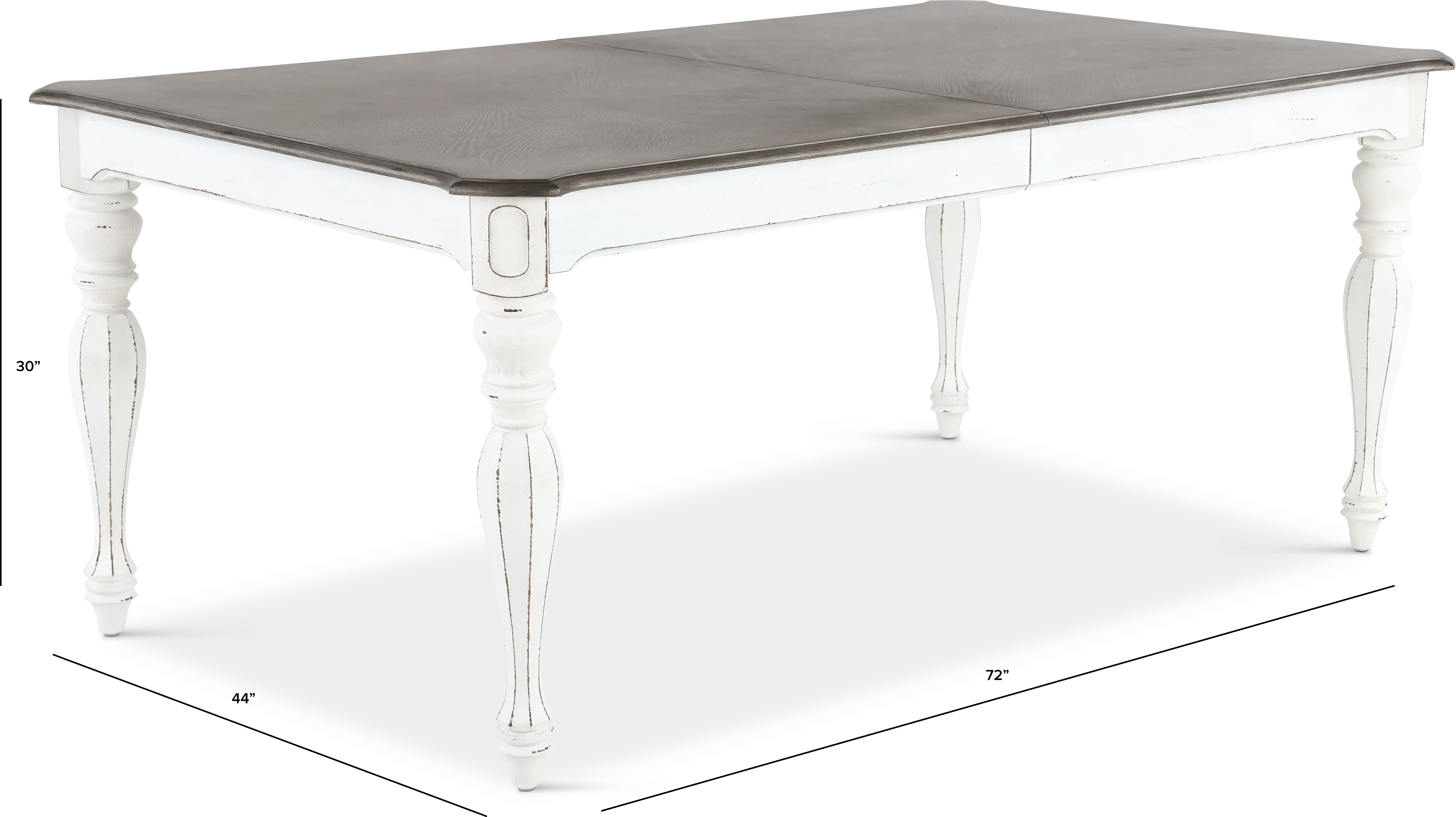 244-T4490 Magnolia Manor Antique White Dining Table-3