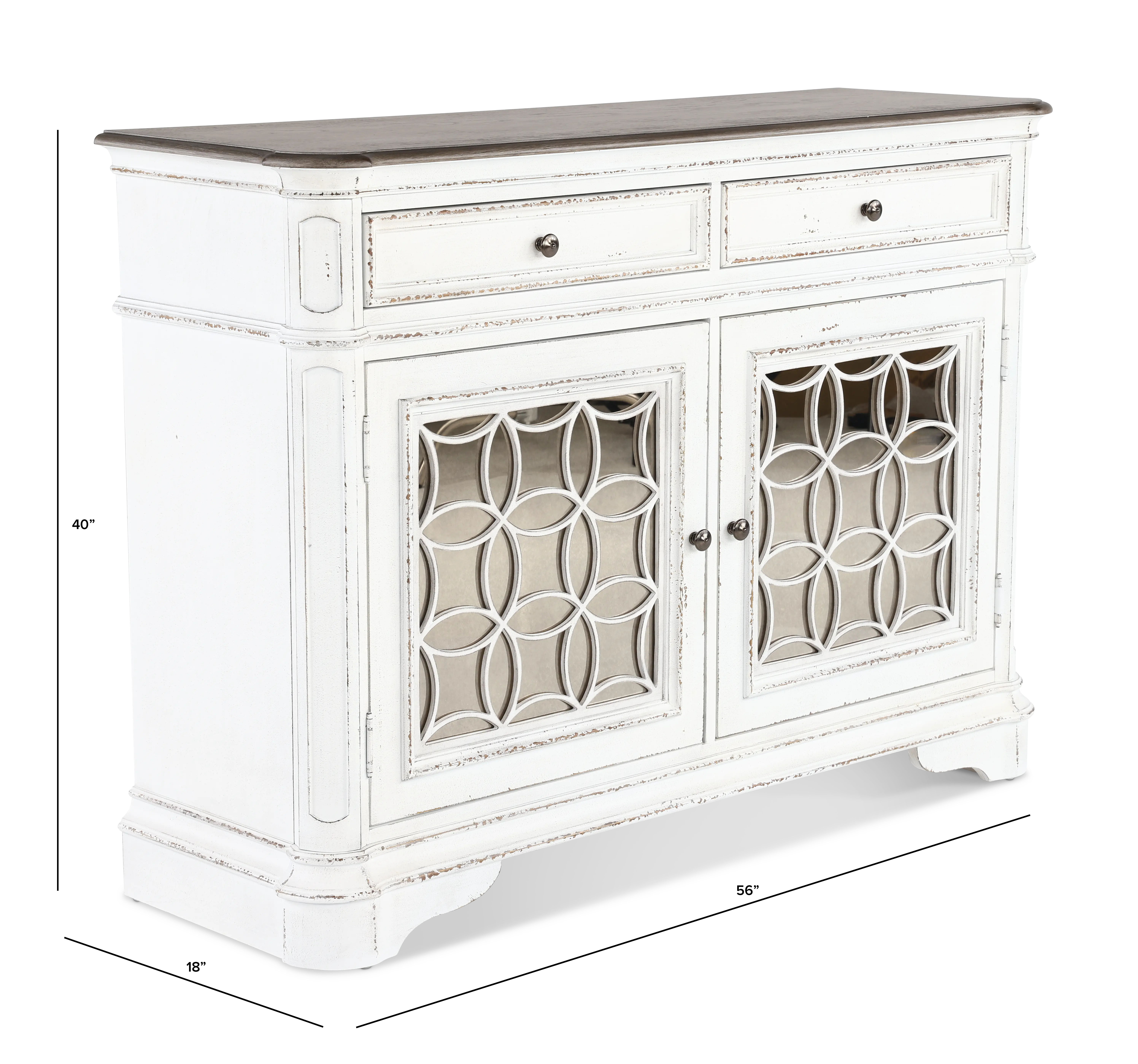 244-CB5692 Magnolia Manor Antique White Buffet-3
