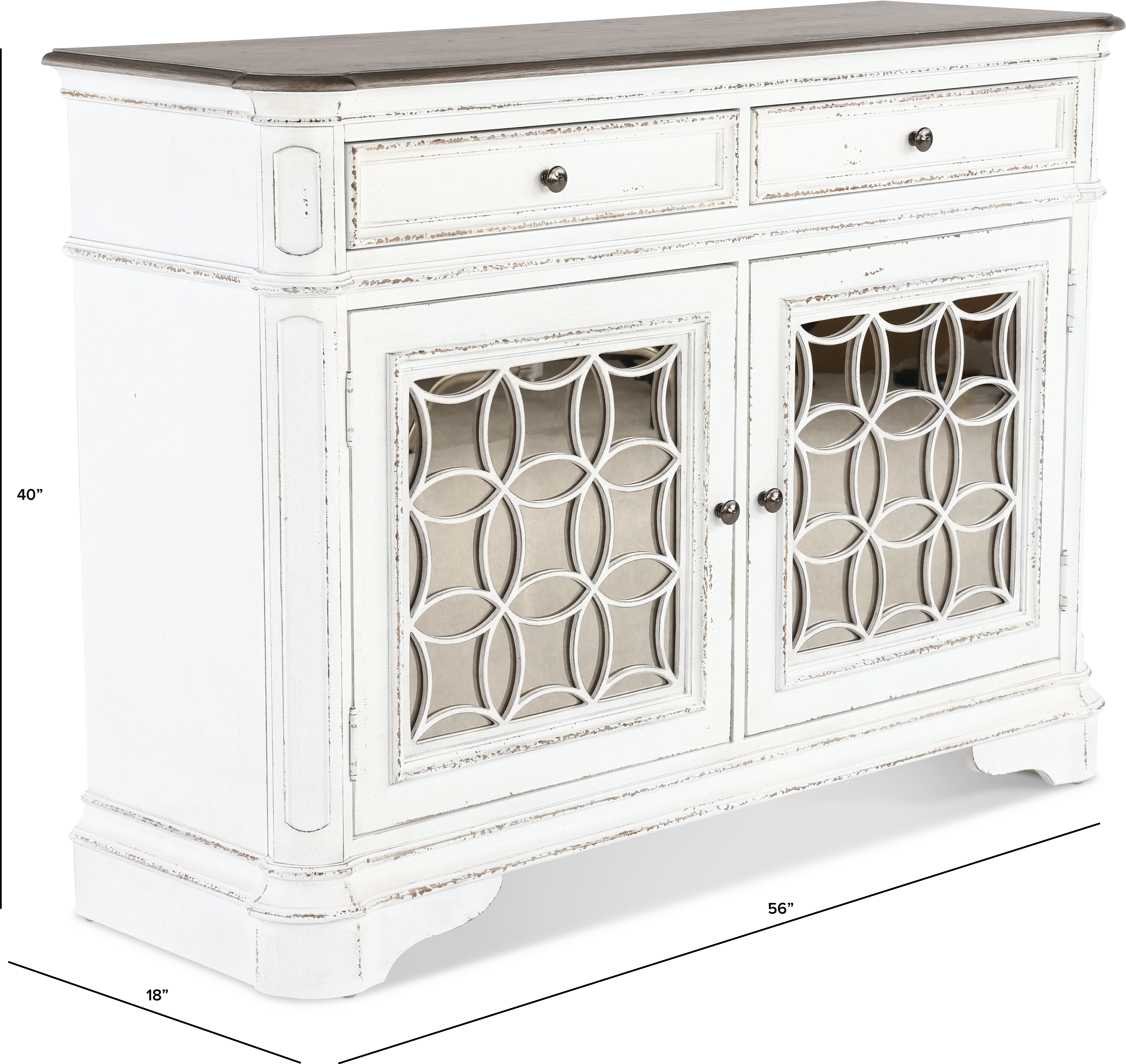 244-CB5692 Magnolia Manor Antique White Buffet-3