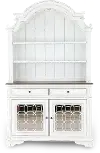 244/CHINA Magnolia Manor Antique White China Cabinet