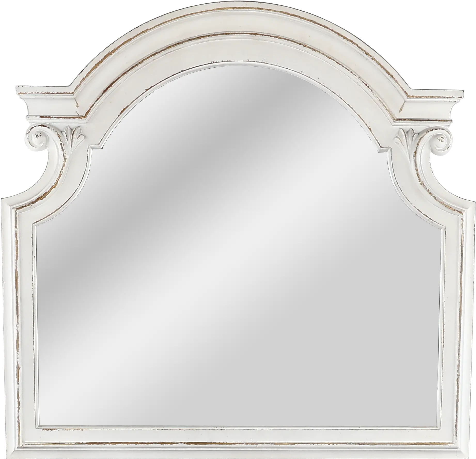 244-BR51 Magnolia Manor Antique White Mirror-1