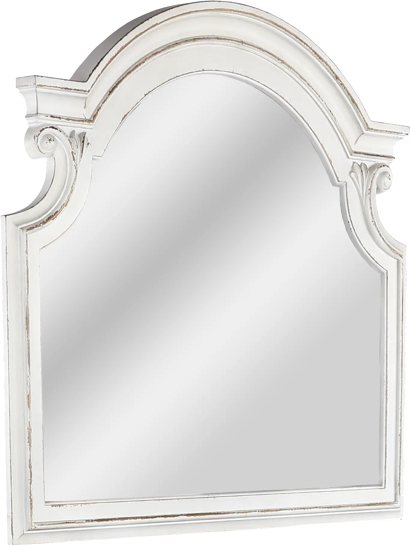 244-BR51 Magnolia Manor Antique White Mirror-4
