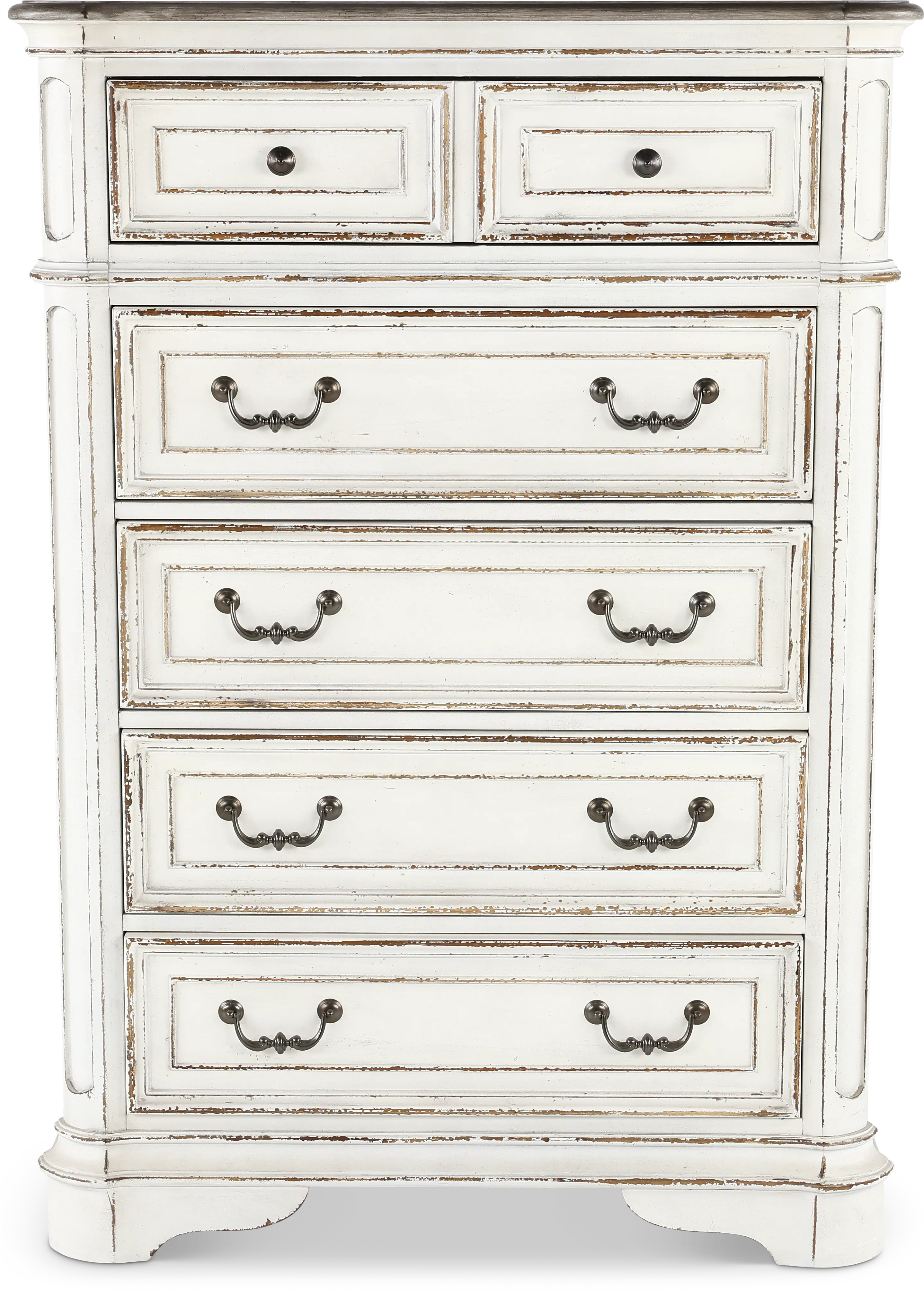 244-BR41 Magnolia Manor Antique White Chest of Drawers-1