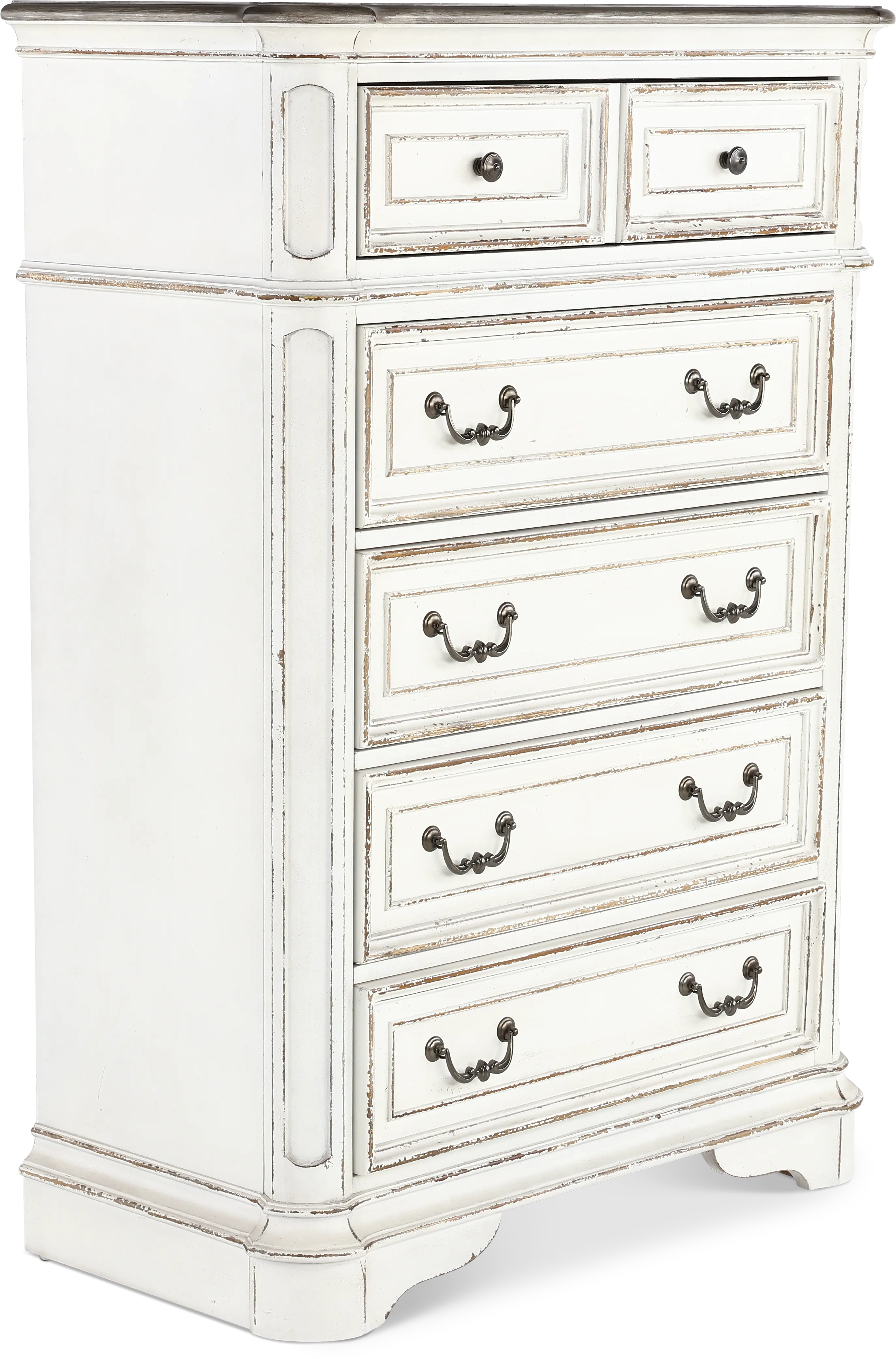 244-BR41 Magnolia Manor Antique White Chest of Drawers-4