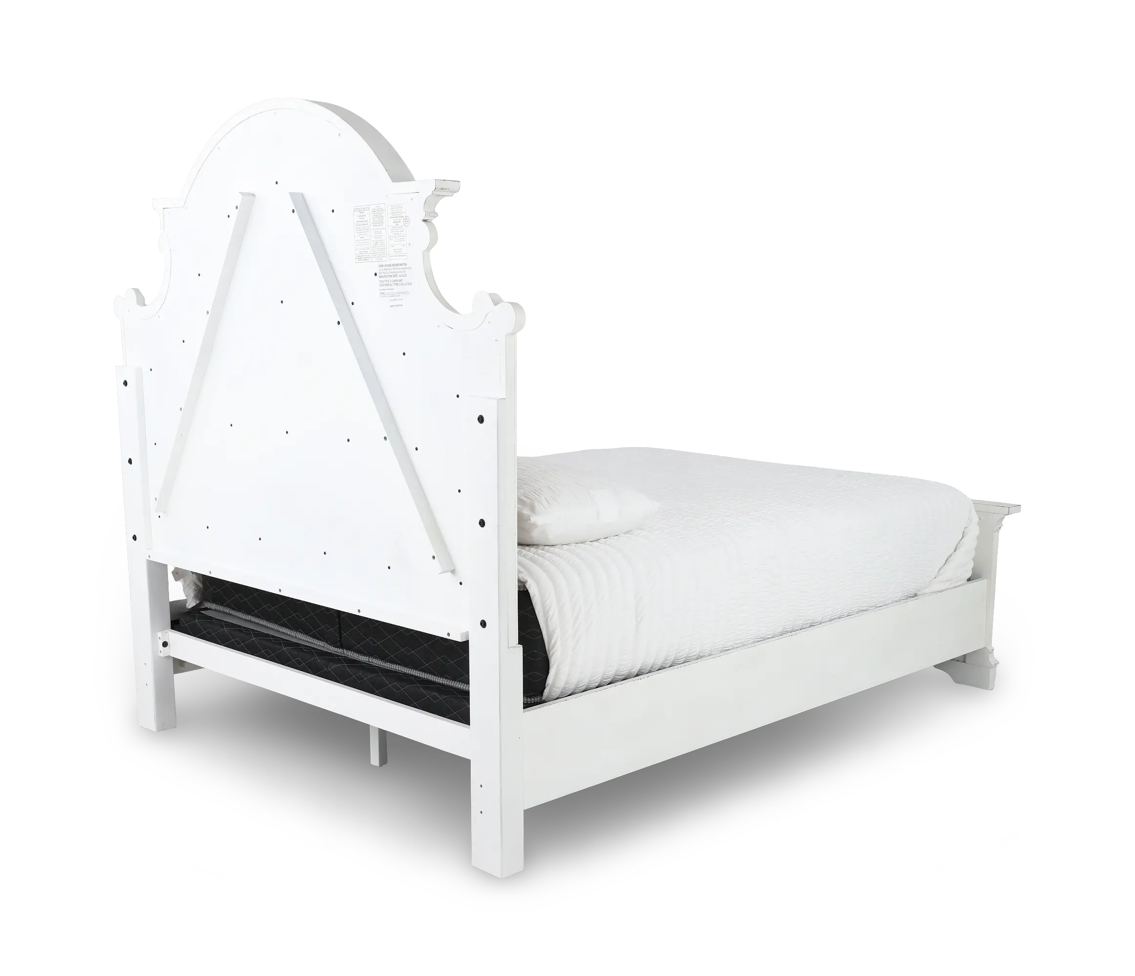 244-BED6/6 Magnolia Manor Antique White Upholstered King Bed-6