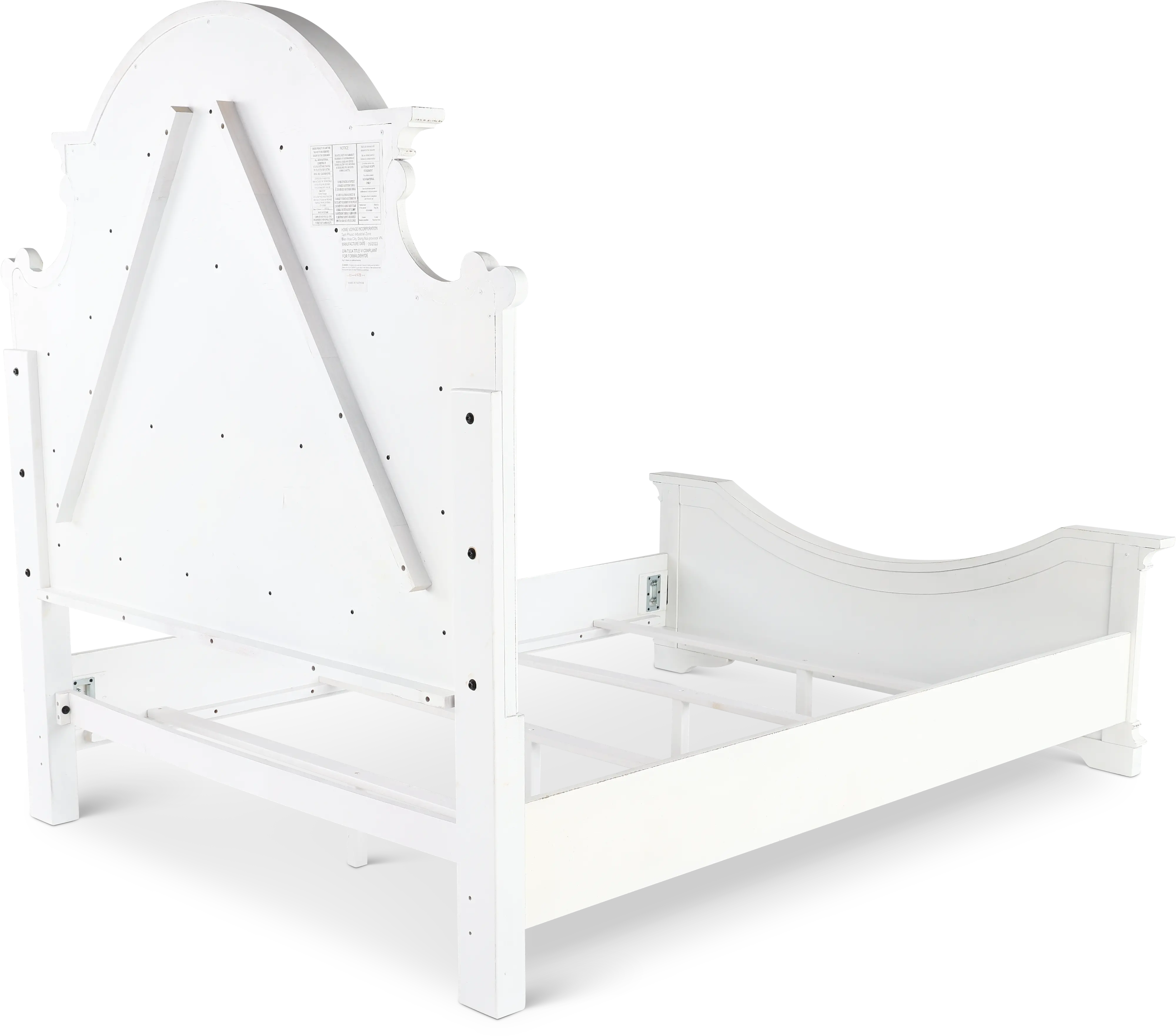 244-BED6/6 Magnolia Manor Antique White Upholstered King Bed-7