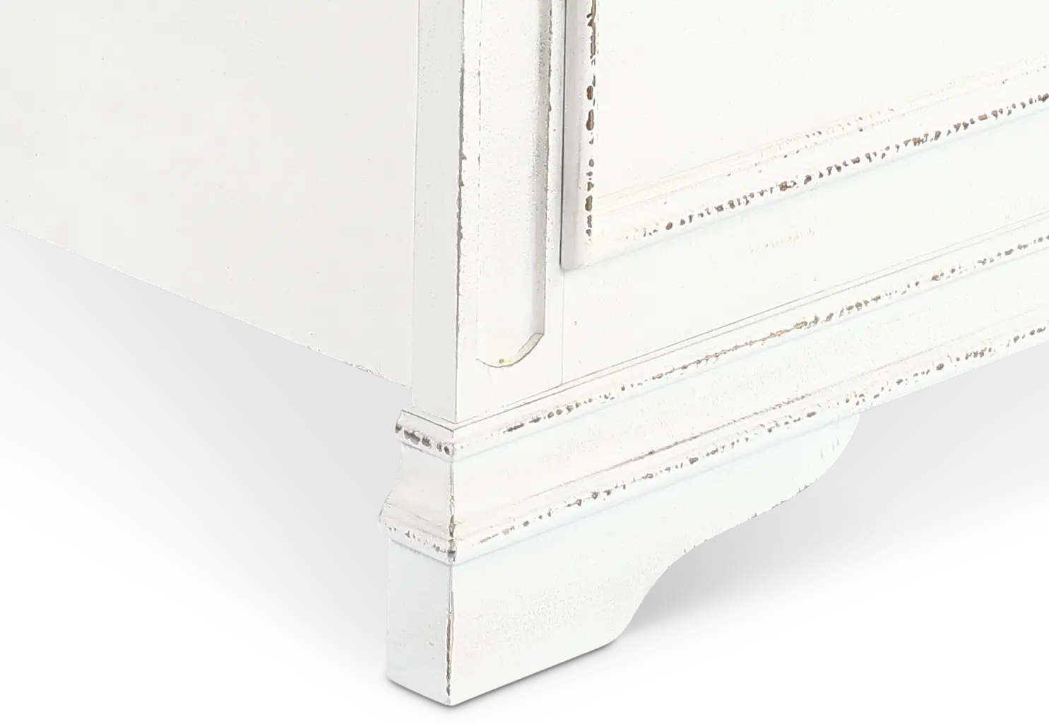 244-BED6/6 Magnolia Manor Antique White Upholstered King Bed-8