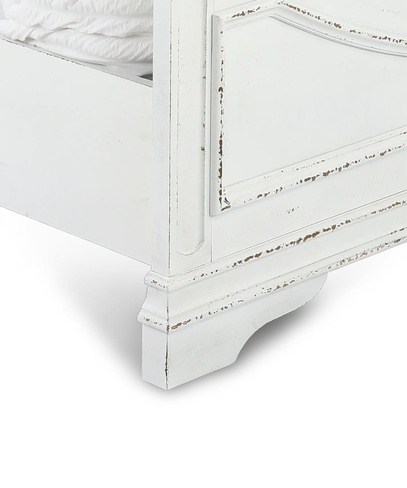 244-BED6/6 Magnolia Manor Antique White Upholstered King Bed-8