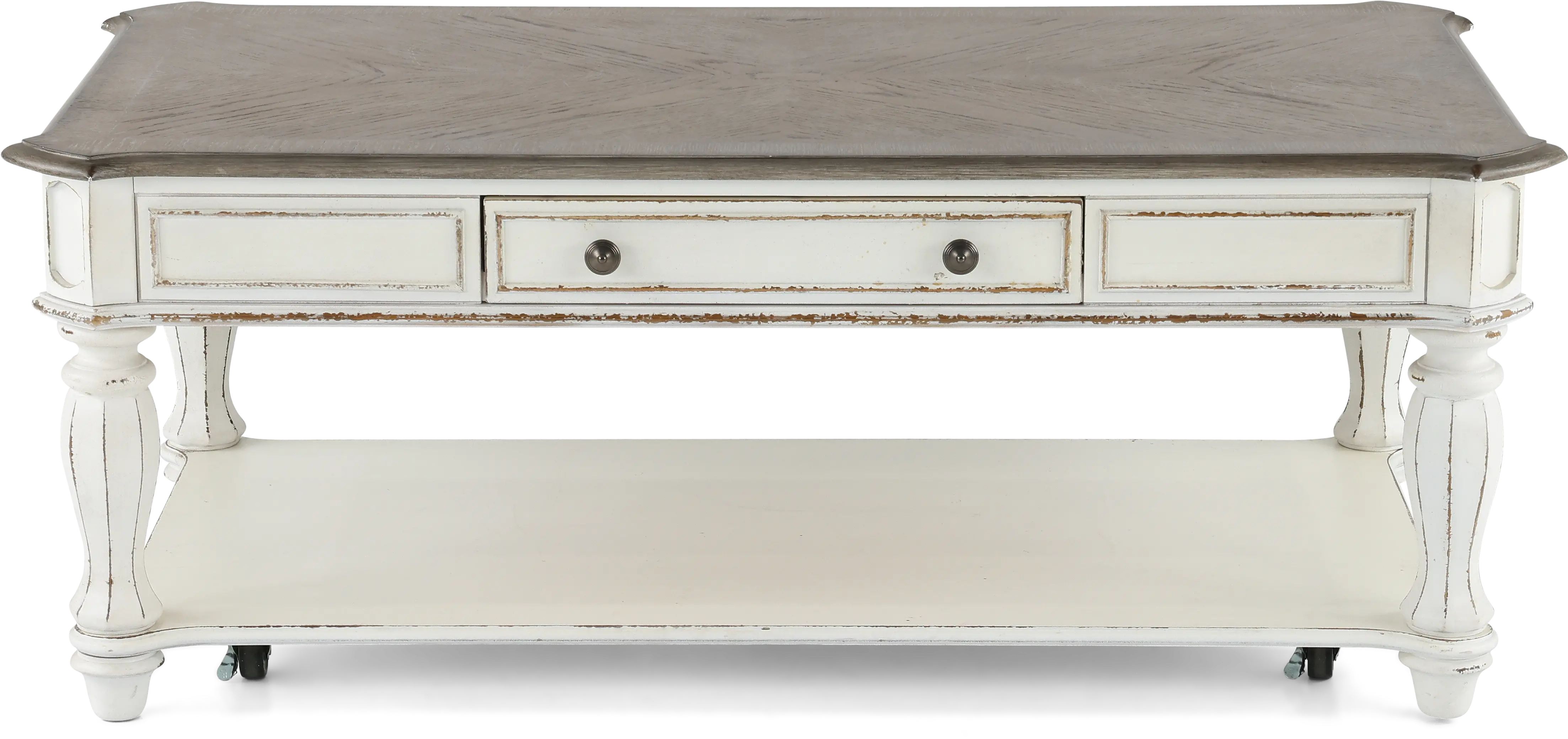 244-OT1010 Magnolia Manor White Coffee Table-4