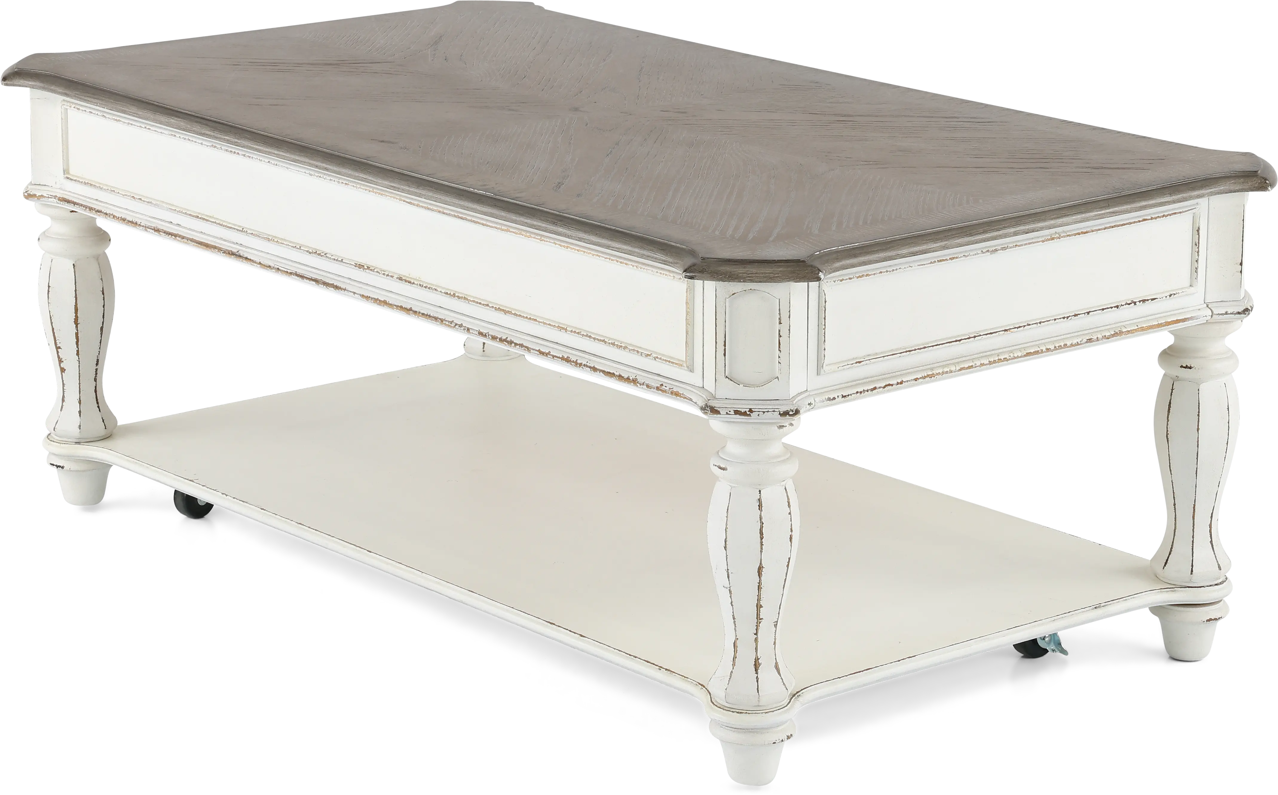 244-OT1010 Magnolia Manor White Coffee Table-6