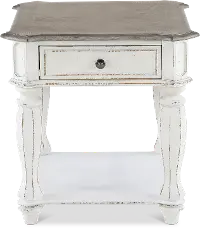 244-OT1020 Magnolia Manor Antique White End Table