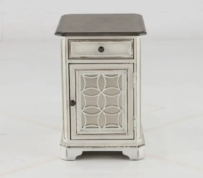 244-OT1021 Magnolia Manor Antique White Side Table-9