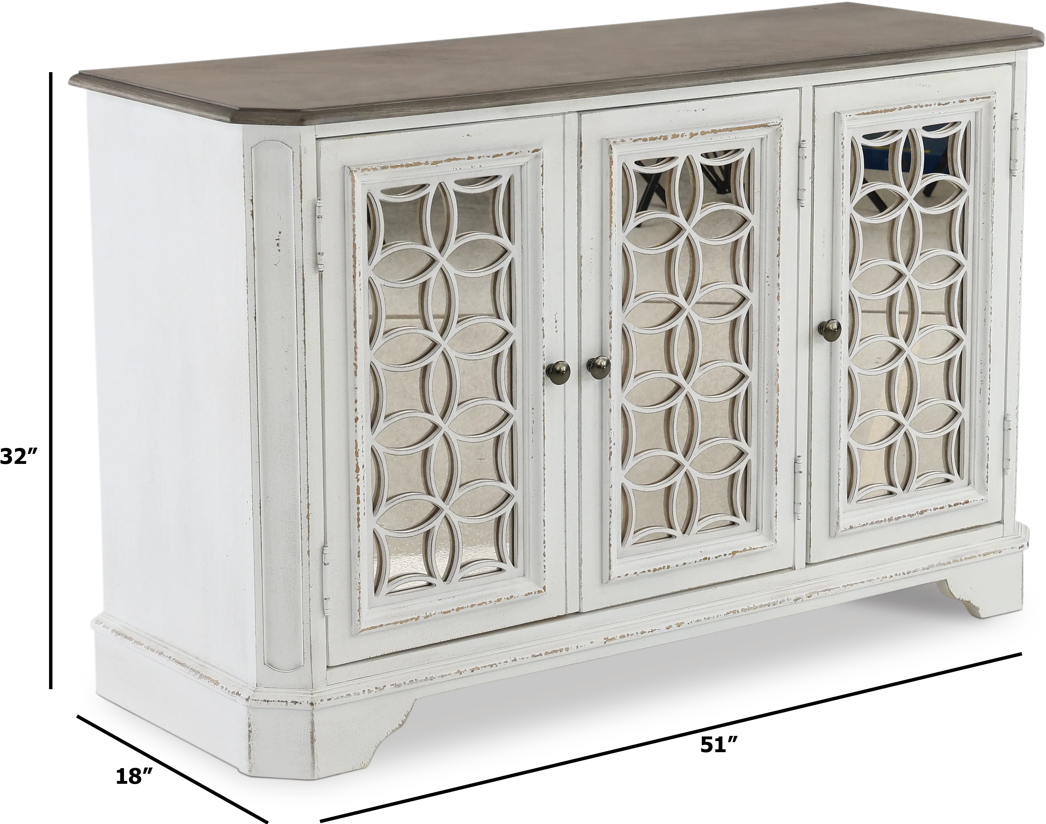 244-OT1031 Magnolia Manor Antique White Console Table-3