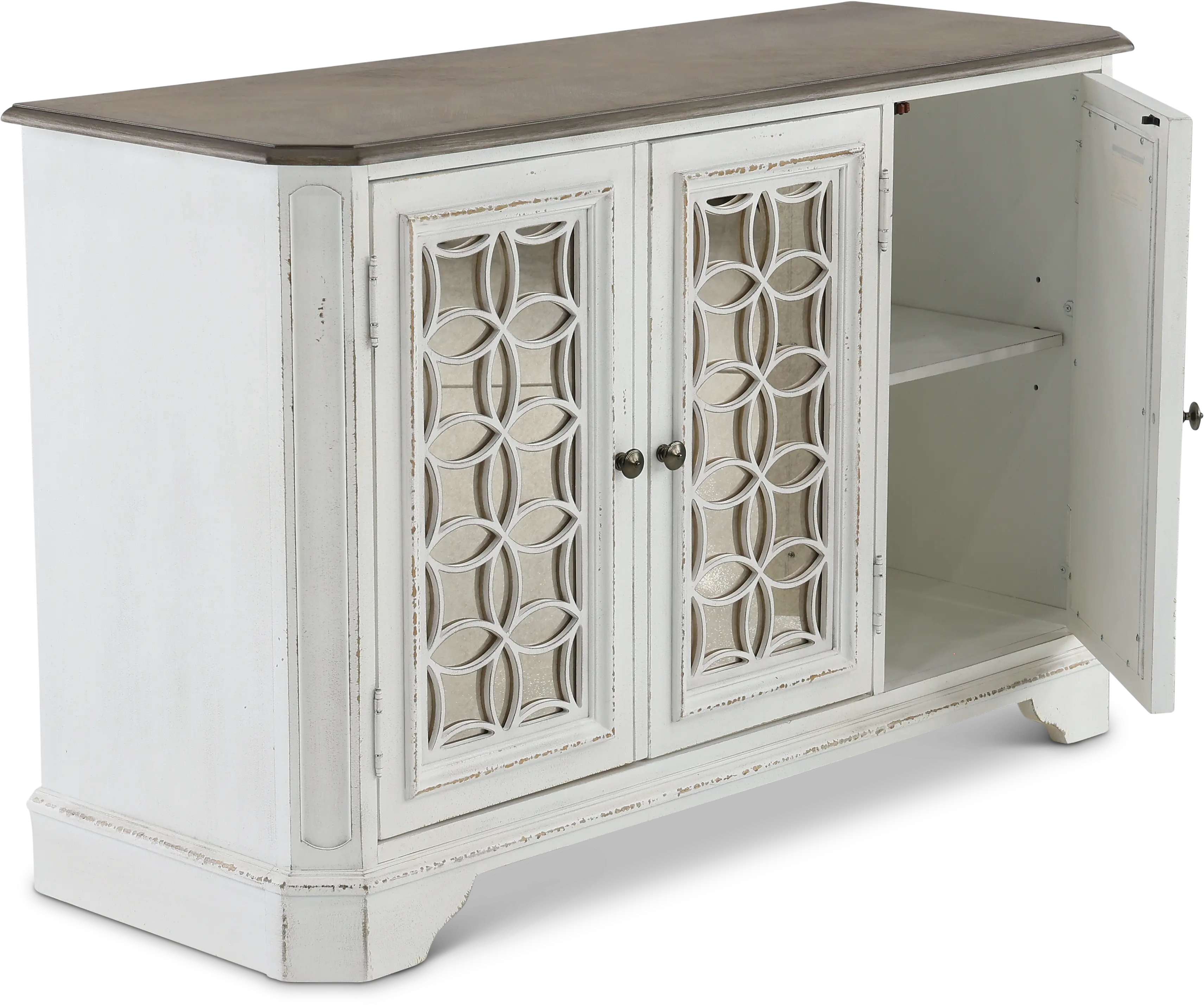 244-OT1031 Magnolia Manor Antique White Console Table-11
