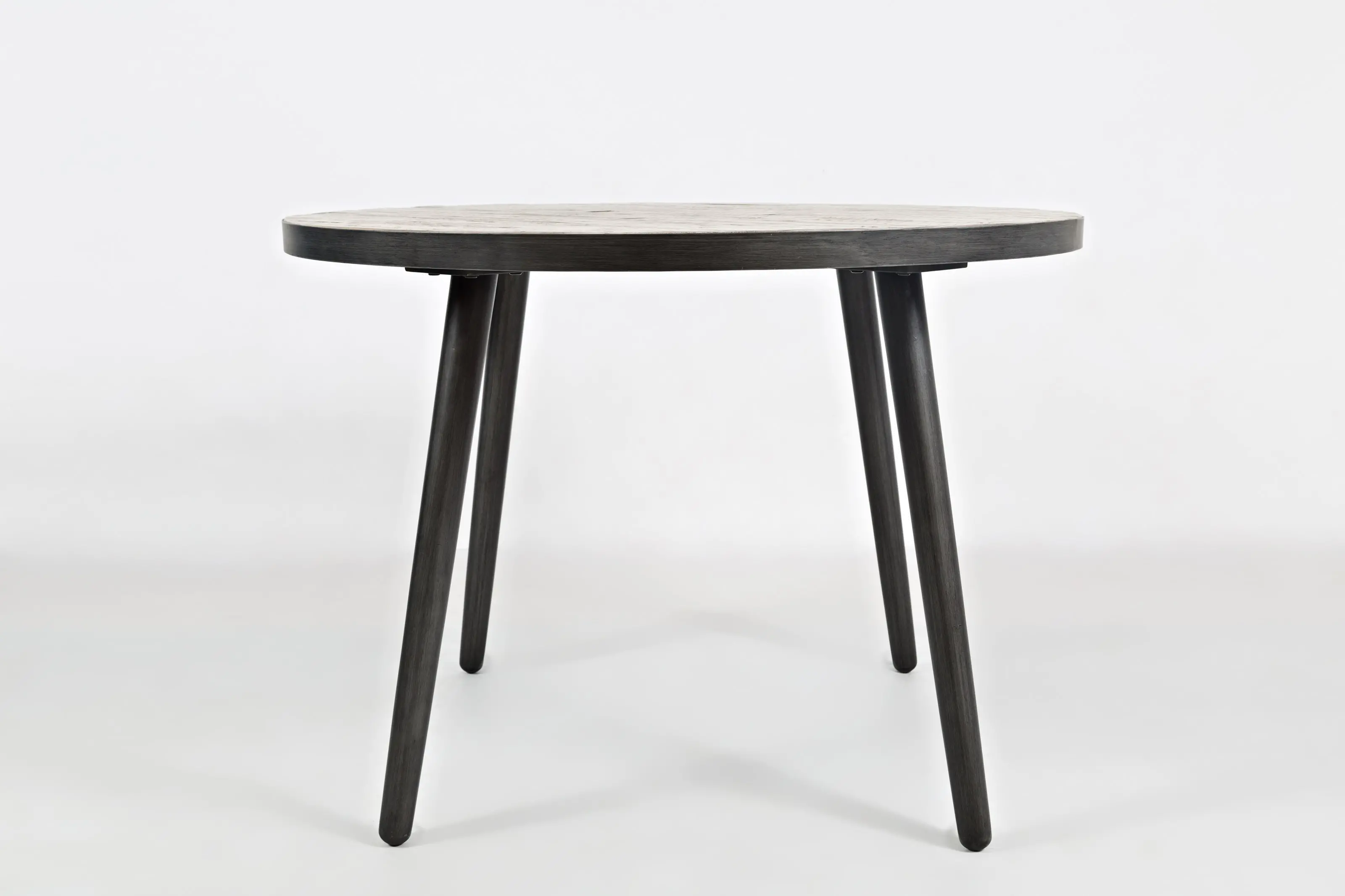 Gray Wash and Black 42 Inch Round Dining Table - American Retrospective -2
