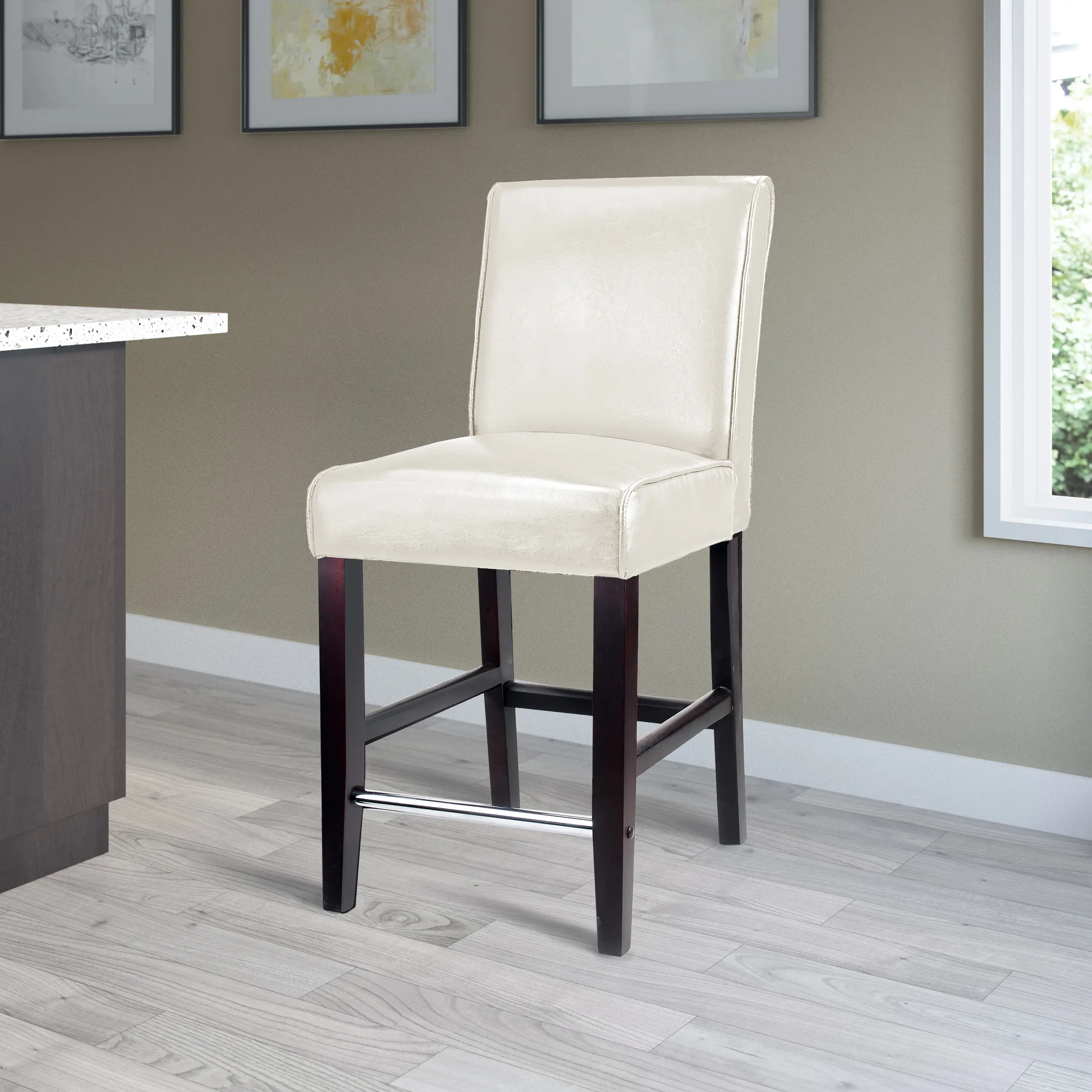 Antonio White Counter Height Stool-2