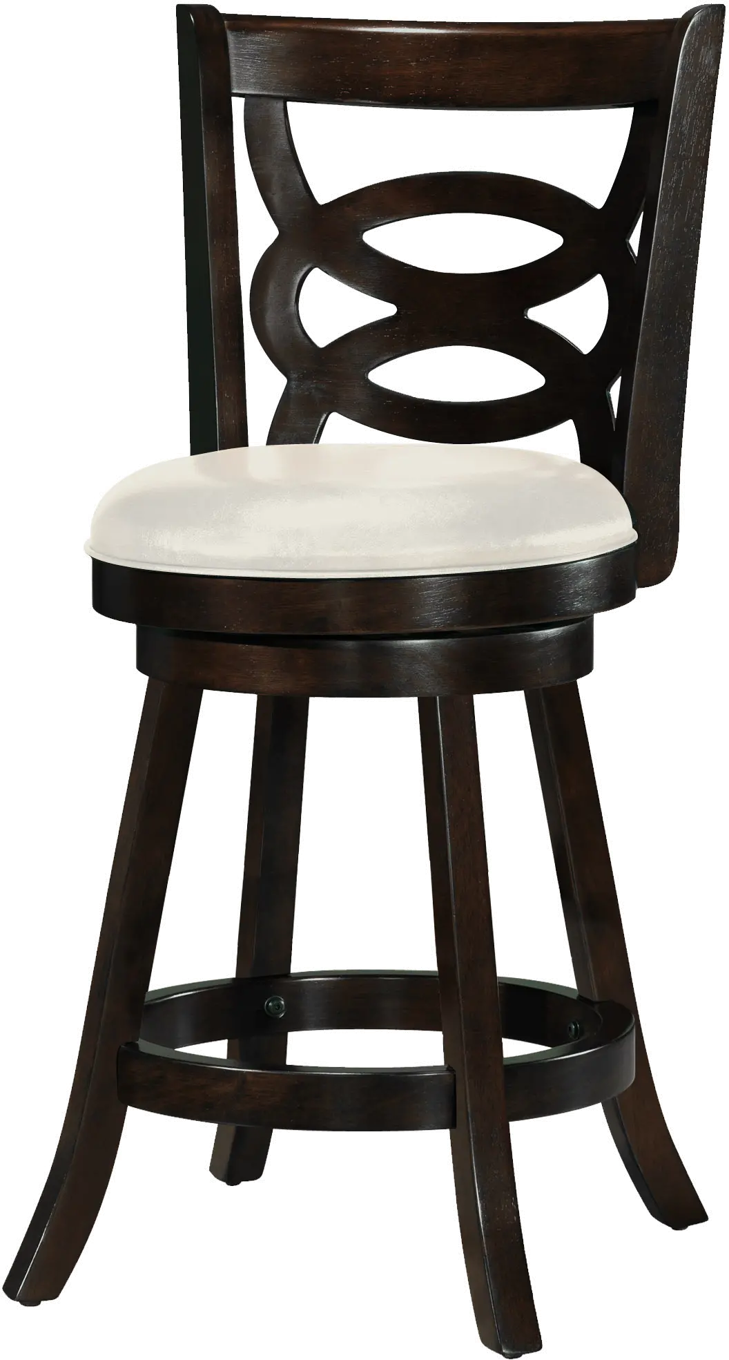 Woodgrove Dark Brown and White Counter Height Stool, Set of 2-4