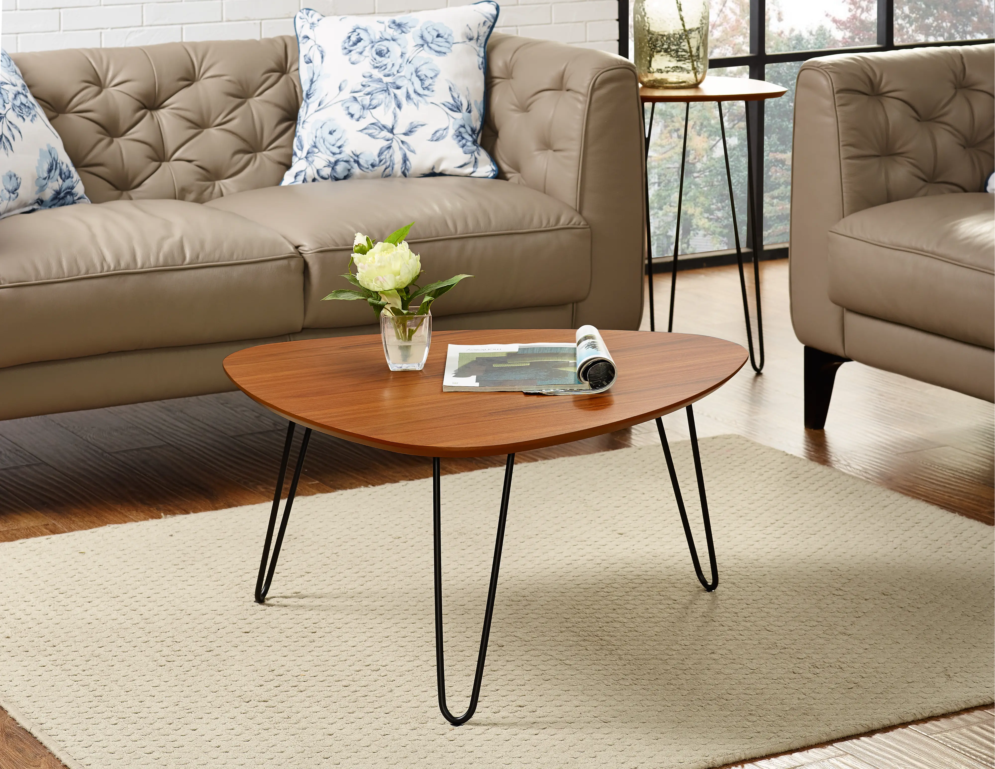 AF32HPCTWT Walnut Coffee Table - Walker Edison-2