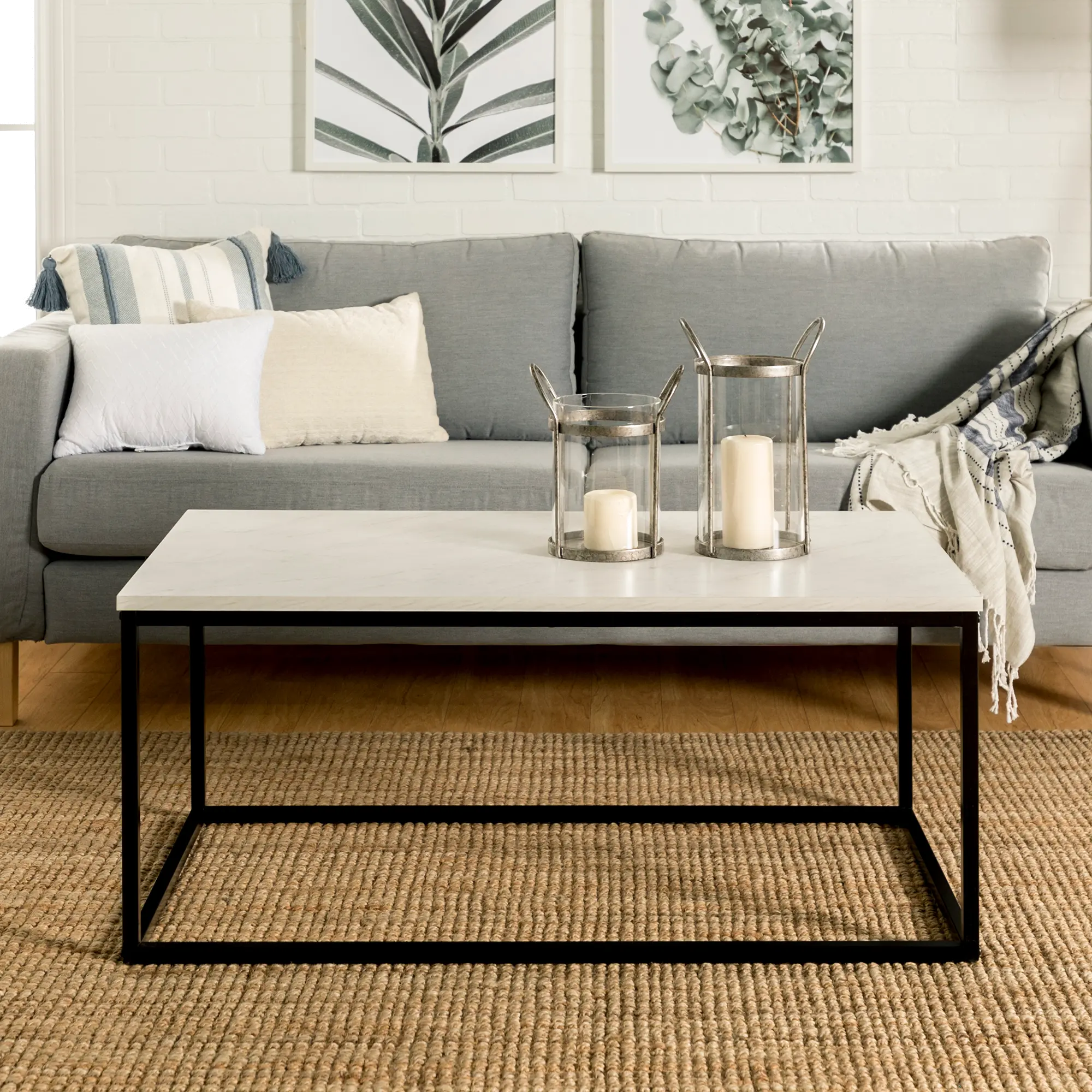 C42LWSQMB Modern 42 inch Coffee Table - Walker Edison-1