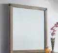 Matteo Rustic Contemporary Antiqued White Mirror