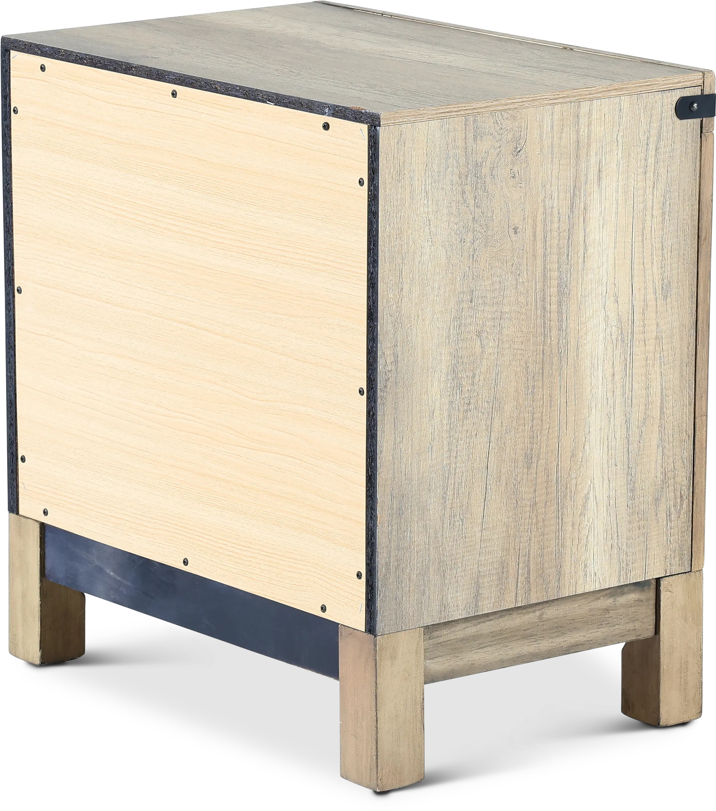 Matteo Rustic Contemporary Antiqued White Nightstand-5