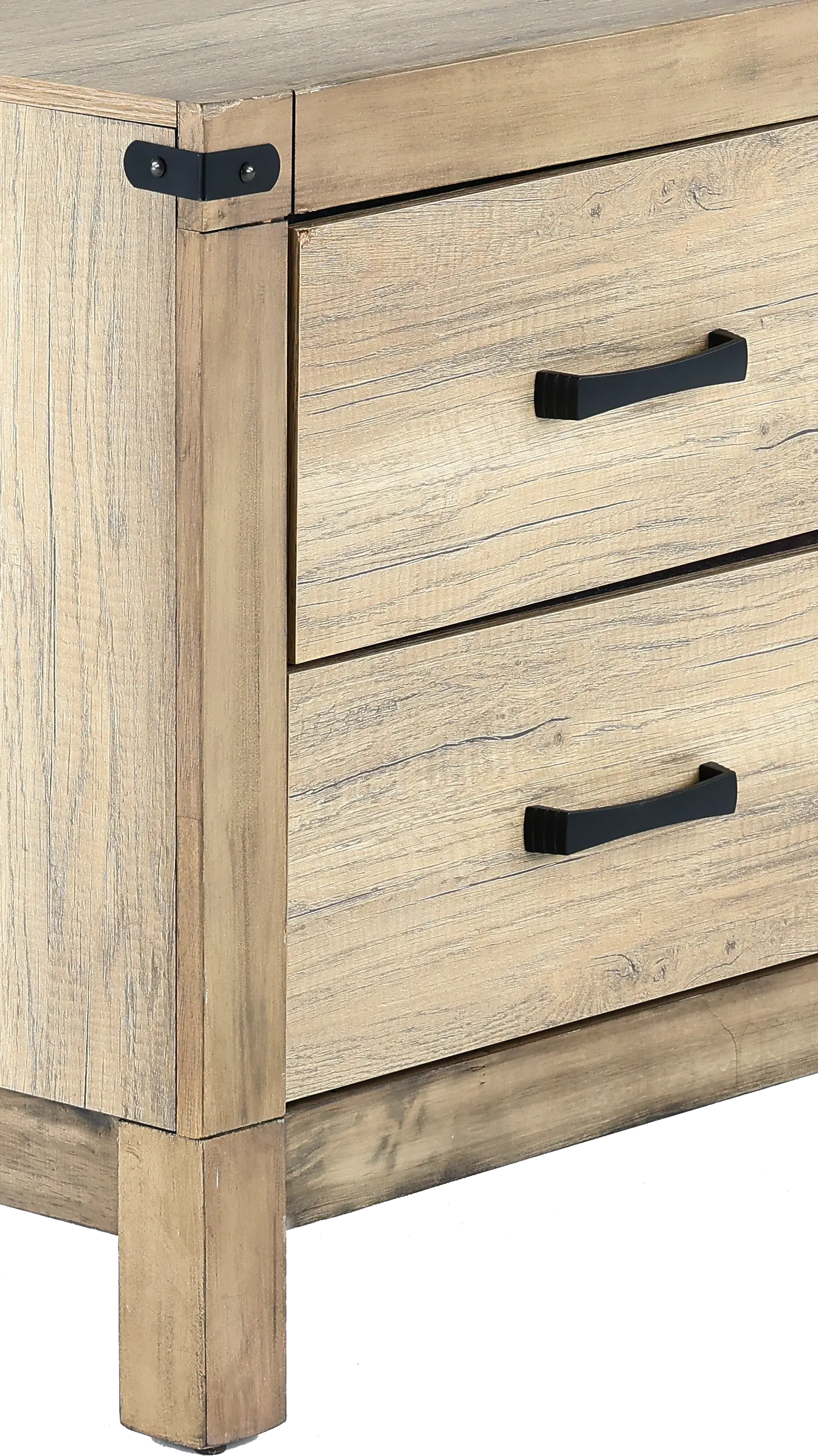 Matteo Rustic Contemporary Antiqued White Nightstand-6