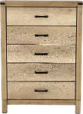 Matteo Rustic Contemporary Antiqued White Chest of Drawers