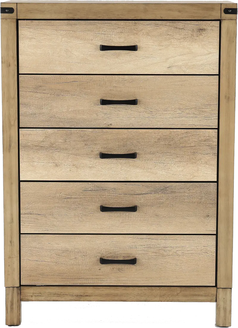 Matteo Rustic Contemporary Antiqued White Chest of Drawers