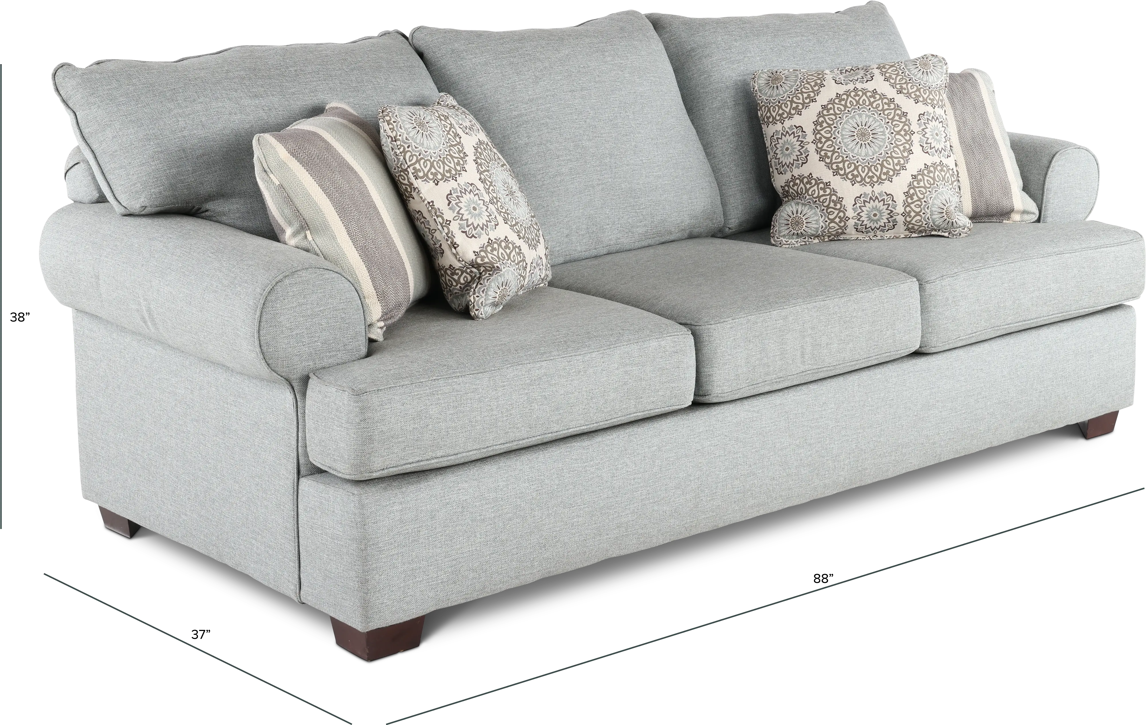 ALISOF/CACMIS Alison Blue-Gray Sofa-3