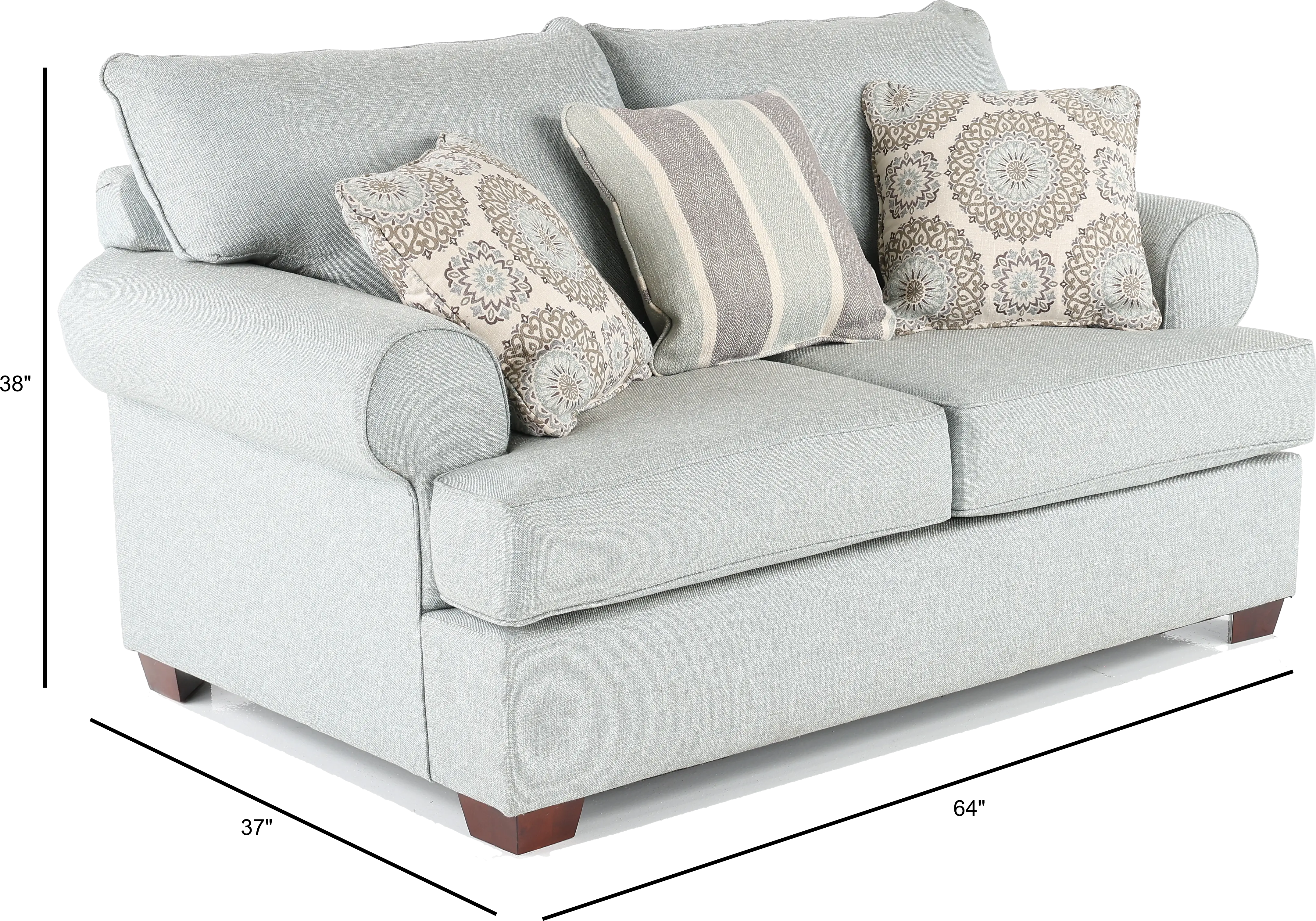 ALILOV/CACMIS Alison Blue-Gray Loveseat-3
