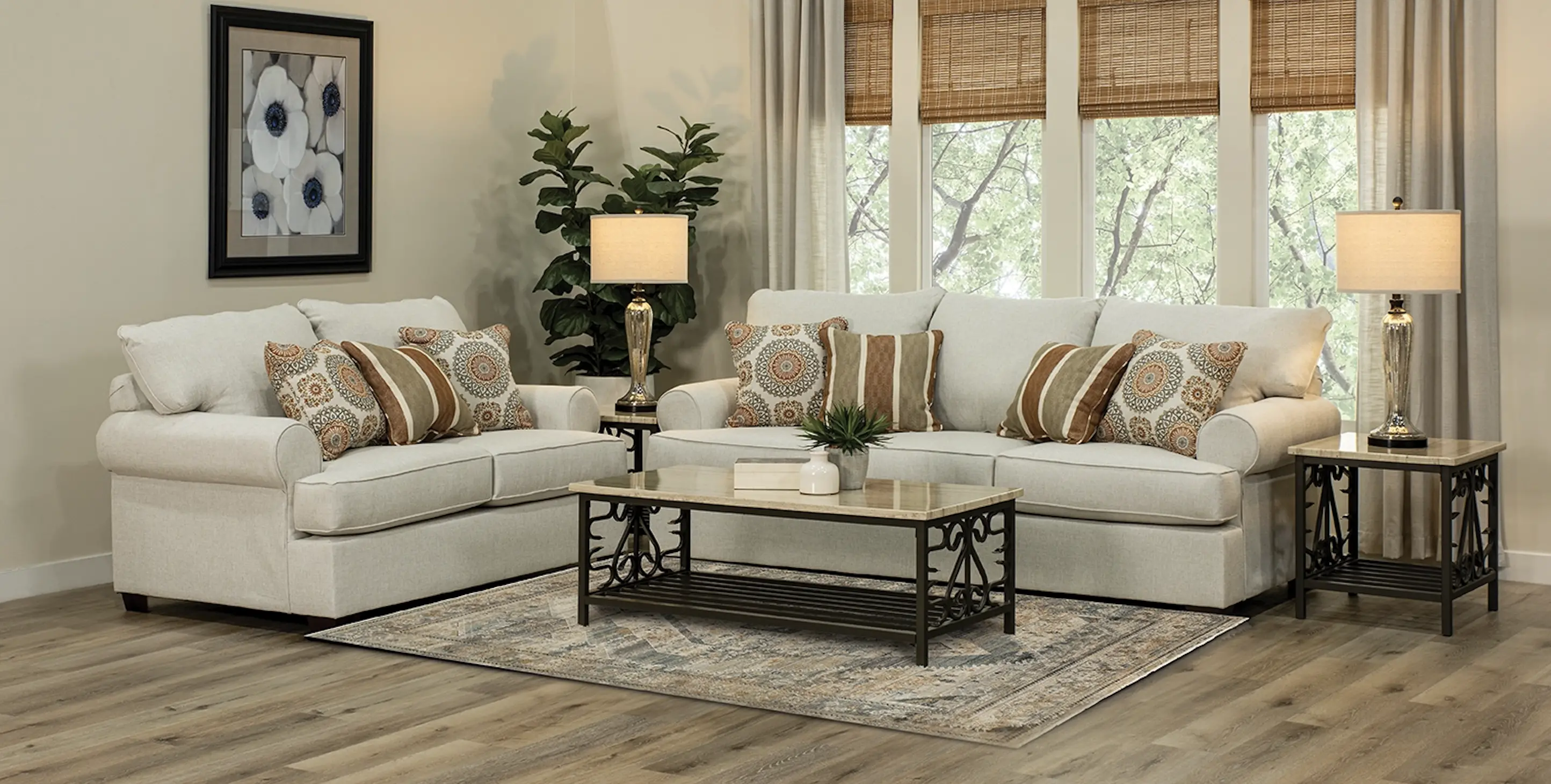 ALILOV/CACLIN Alison Linen Loveseat-2