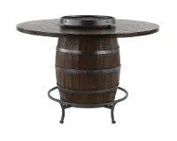 Barrel Tobacco Brown Counter Table