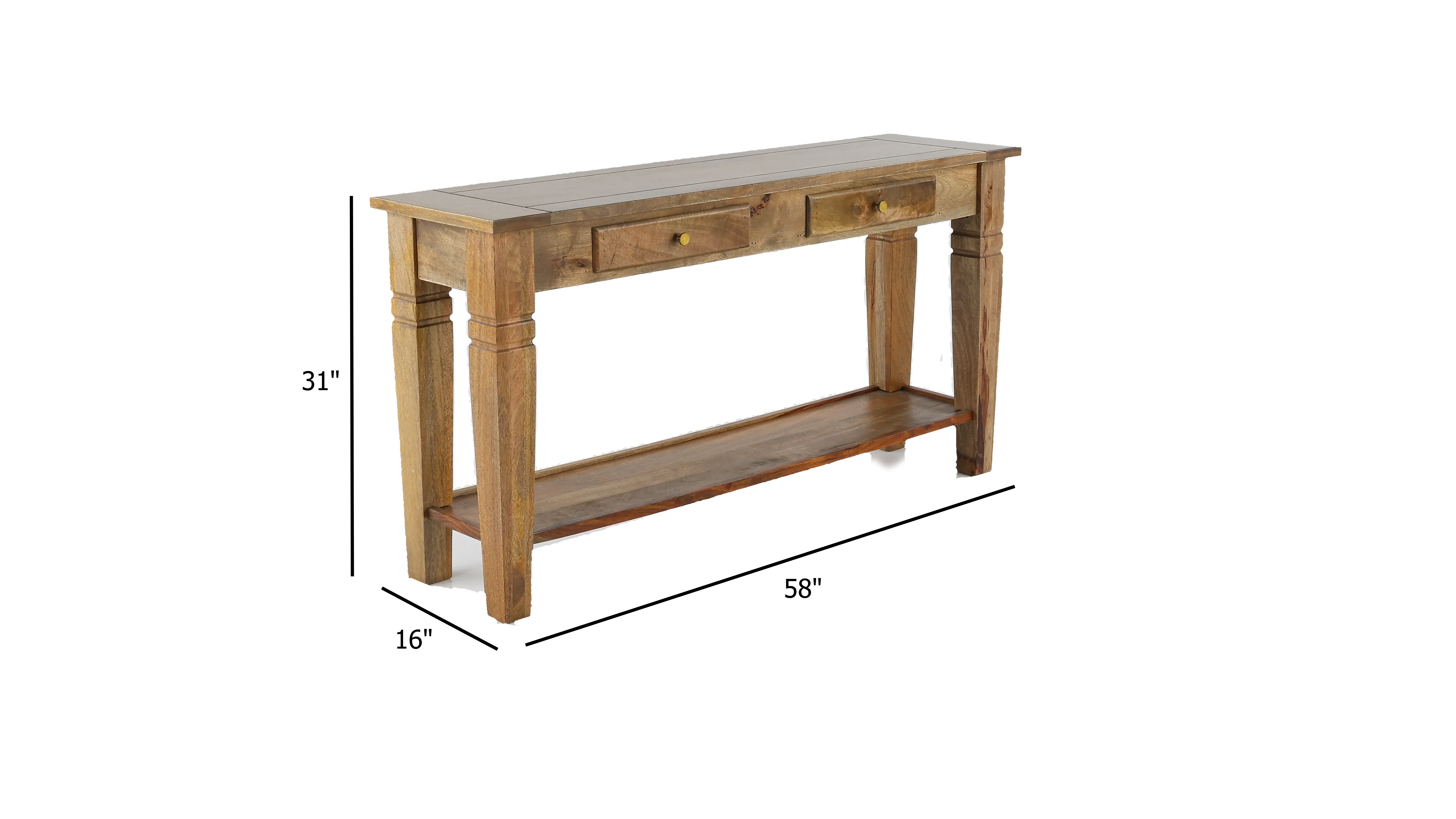 Hamilton Brown Sofa Table-2