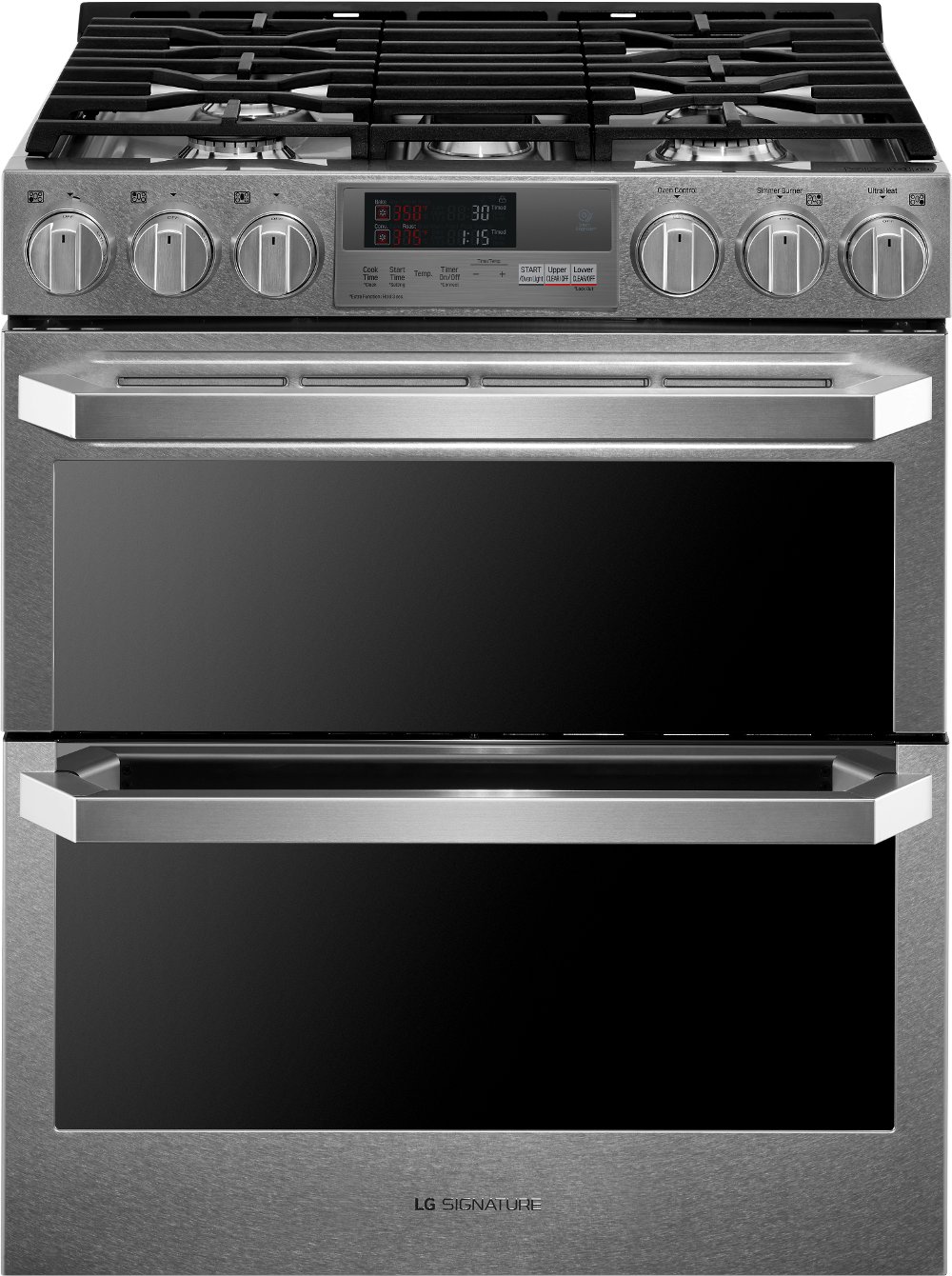 LG Signature 7.3 cu ft Dual Fuel Double Oven Range - Stainless Steel