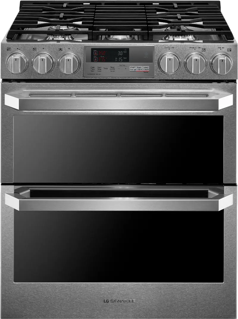 LG Signature 7.3 cu ft Dual Fuel Double Oven Range - Stainless Steel