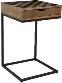 Global Archive Checkerboard C-Shaped Table