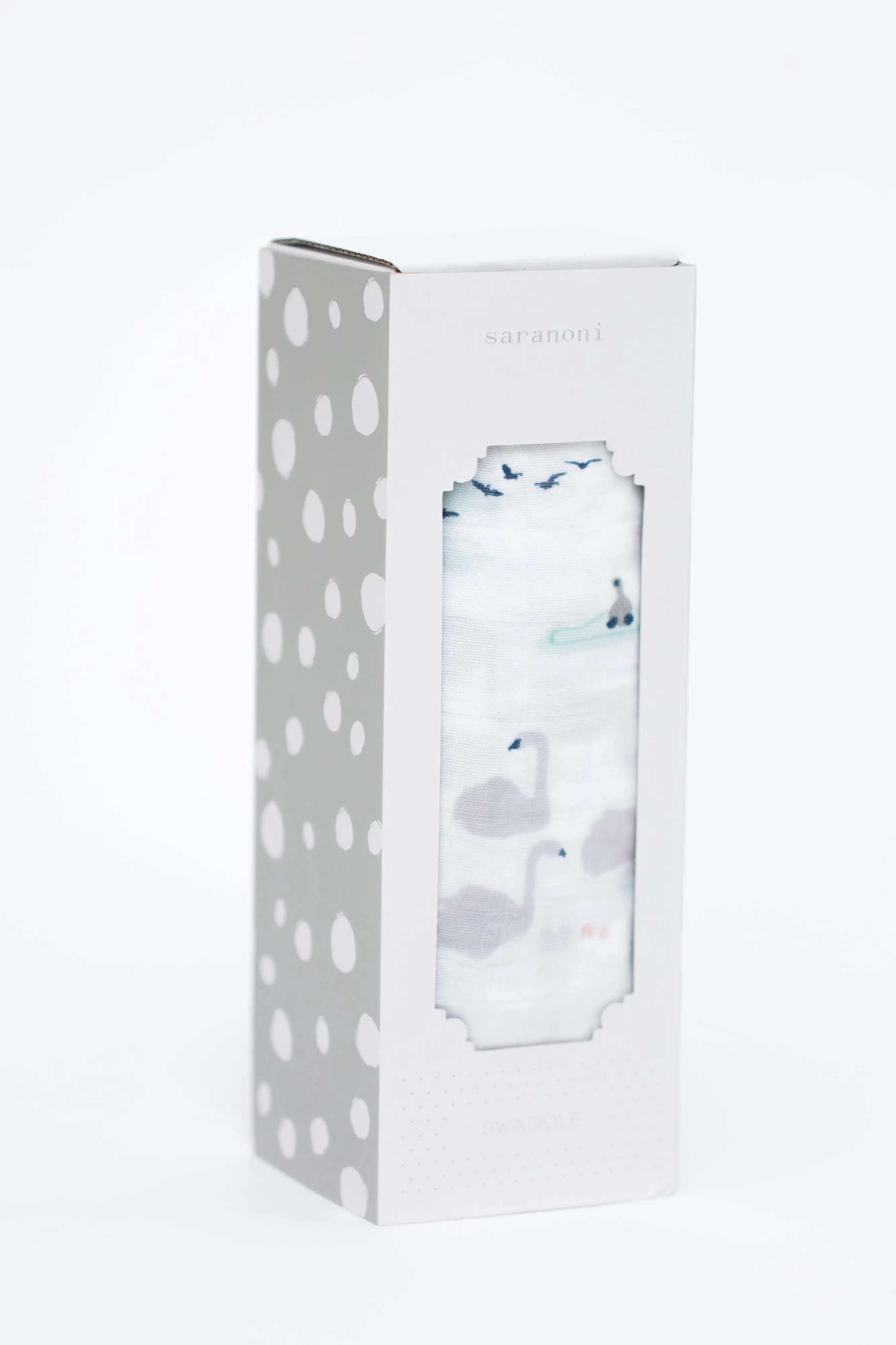 A Swan's Tale Bamboo Rayon and Cotton Muslin Swaddle Blanket-1